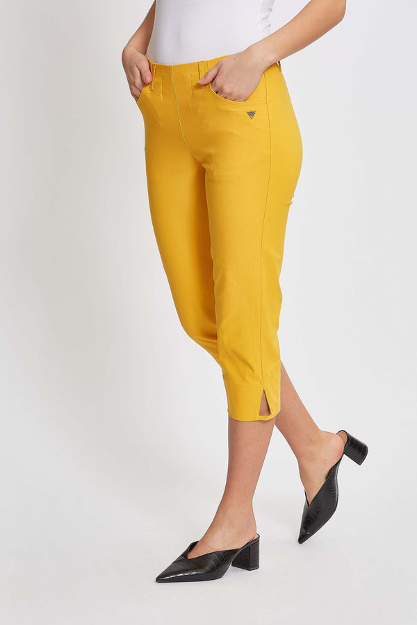 Anabelle Regular Capri Medium Length - Mellow Yellow