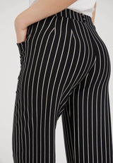 Donna Loose Crop - Black Stripe