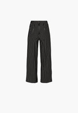 Donna Loose Crop - Black Stripe