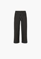 Donna Loose Crop - Black Stripe