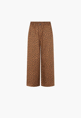 Hilde Loose Crop - Camel Print