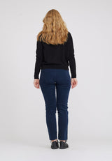 Kelly Regular Sametti - Medium Length - Navy