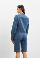 Marie Denim Jacket LS - Blue Denim