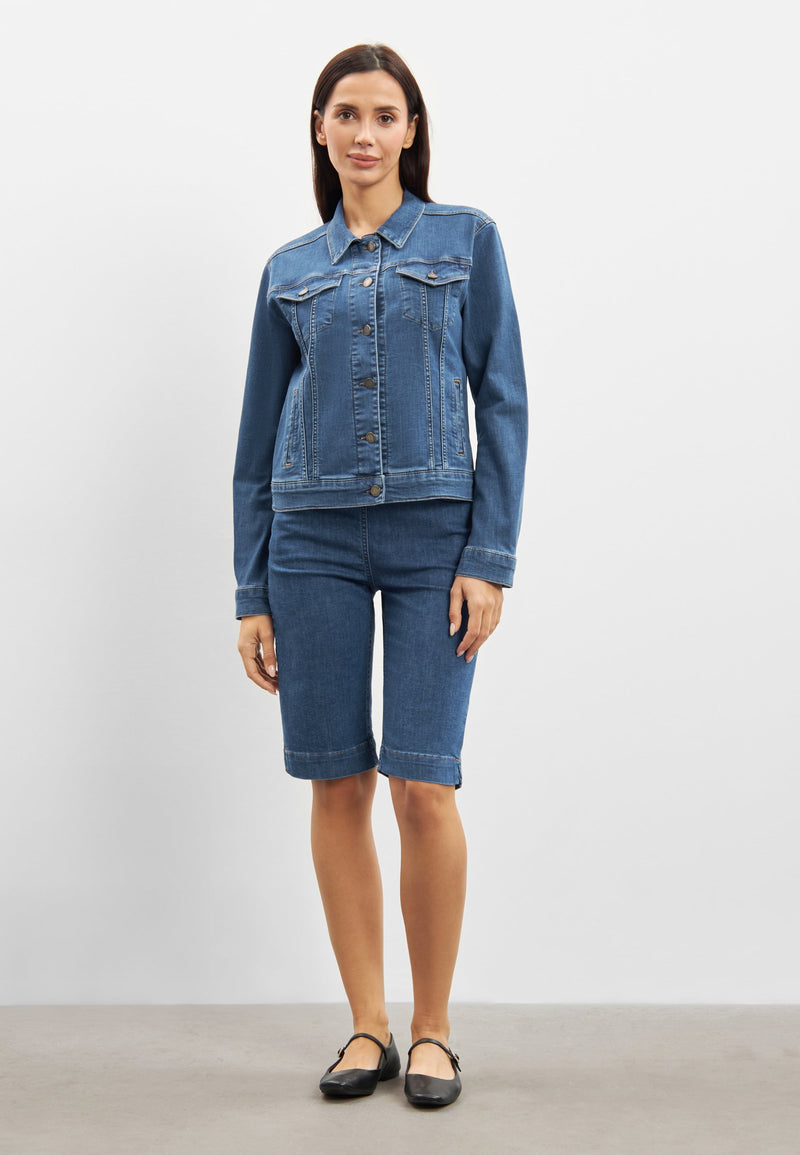 Marie Denim Jacket LS - Blue Denim