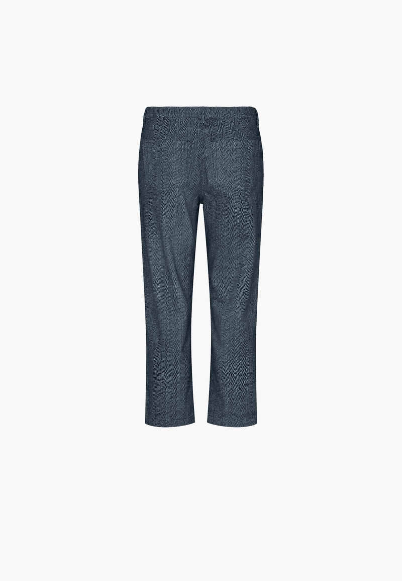 Piper Pure Regular Crop - Blue Denim Herringbone