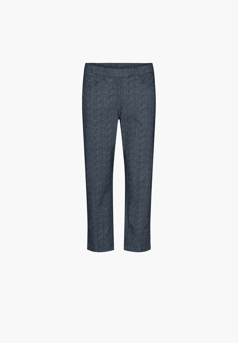 Piper Pure Regular Crop - Blue Denim Herringbone