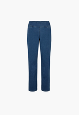 Thea Straight - Medium Length - Blue Denim