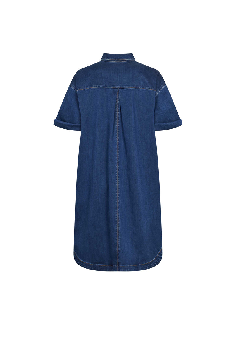 Utta Oversize Denim Shirtdress SS - Medium Blue Denim