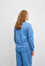 Vitta Denim Shirt - Long Sleeve - Washed Blue Denim