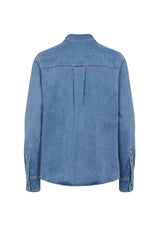 Vitta Denim Shirt - Long Sleeve - Washed Blue Denim